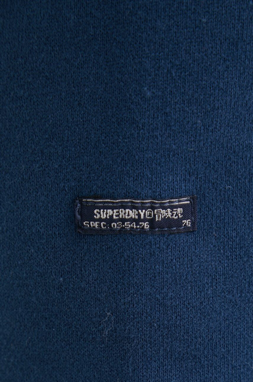 Superdry Памучен суичър мъжка в тъмносиньо с апликация - Pepit.bg