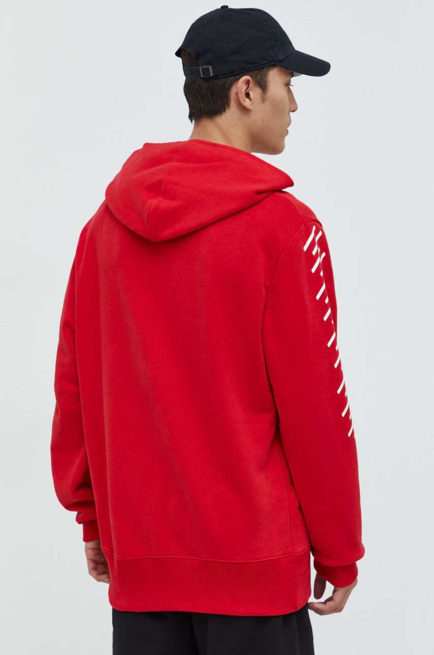 Superdry Памучен суичър в червено с принт - Pepit.bg