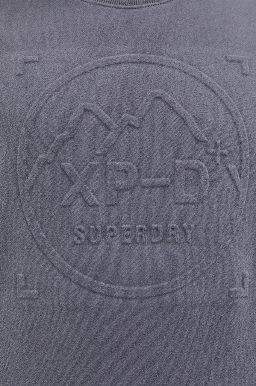 Superdry Памучен суичър в сиво с апликация - Pepit.bg