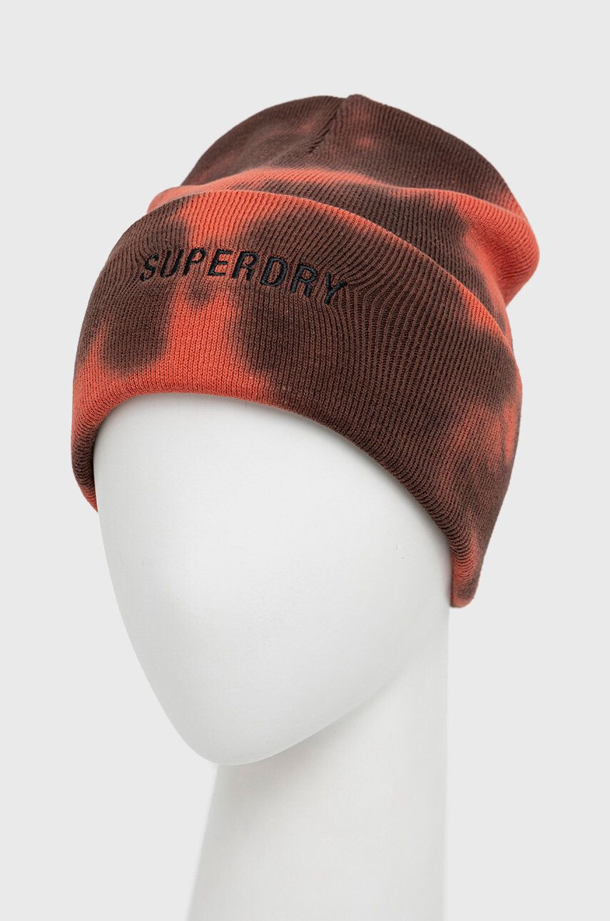 Superdry Памучна шапка в червено от памук - Pepit.bg