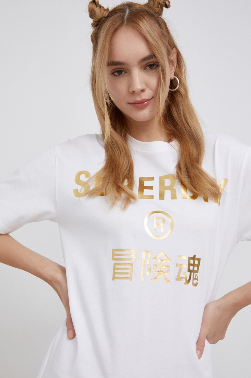 Superdry Памучна тениска - Pepit.bg