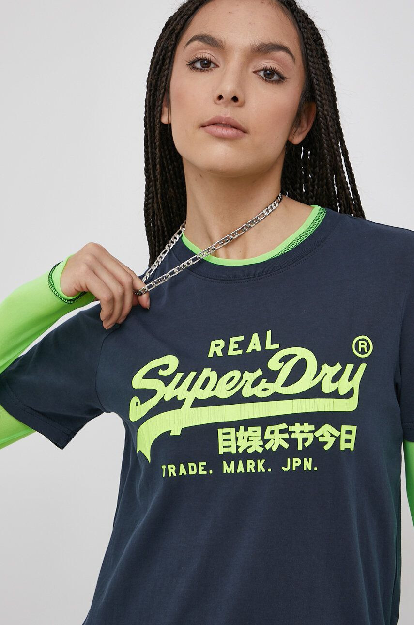 Superdry Памучна тениска - Pepit.bg