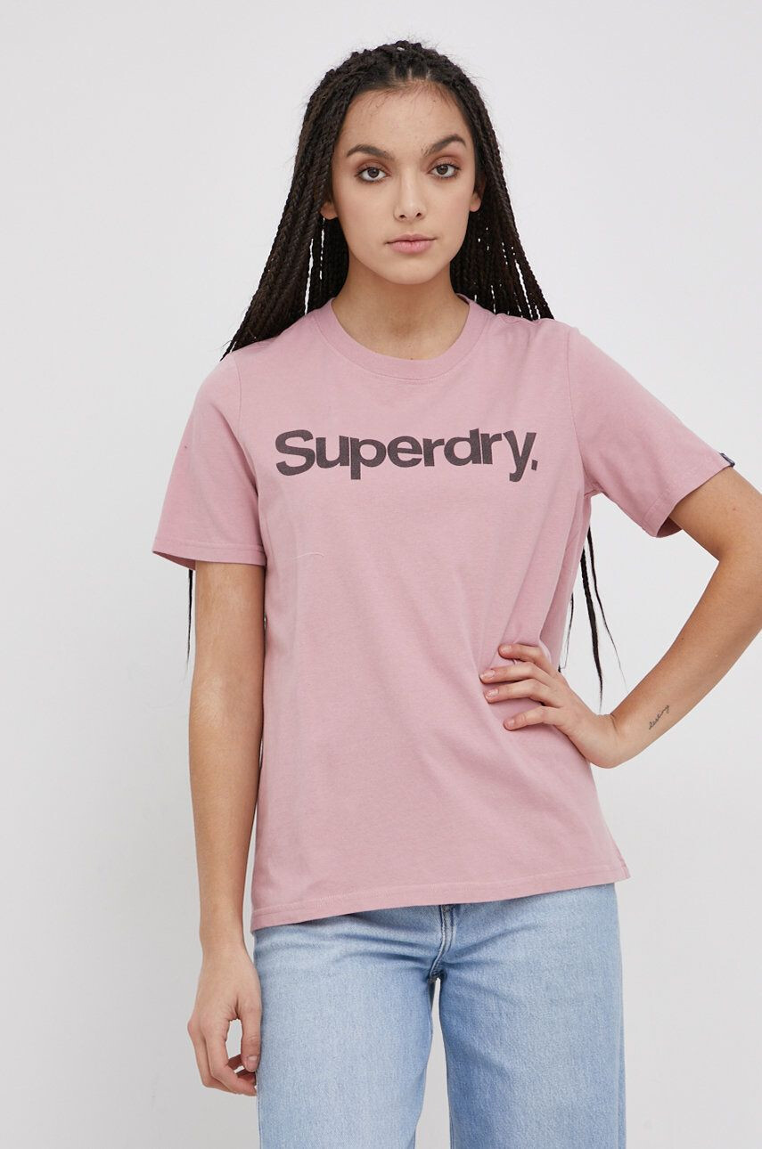 Superdry Памучна тениска - Pepit.bg