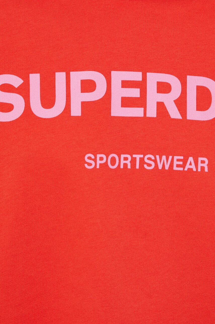 Superdry Памучна тениска в червено - Pepit.bg