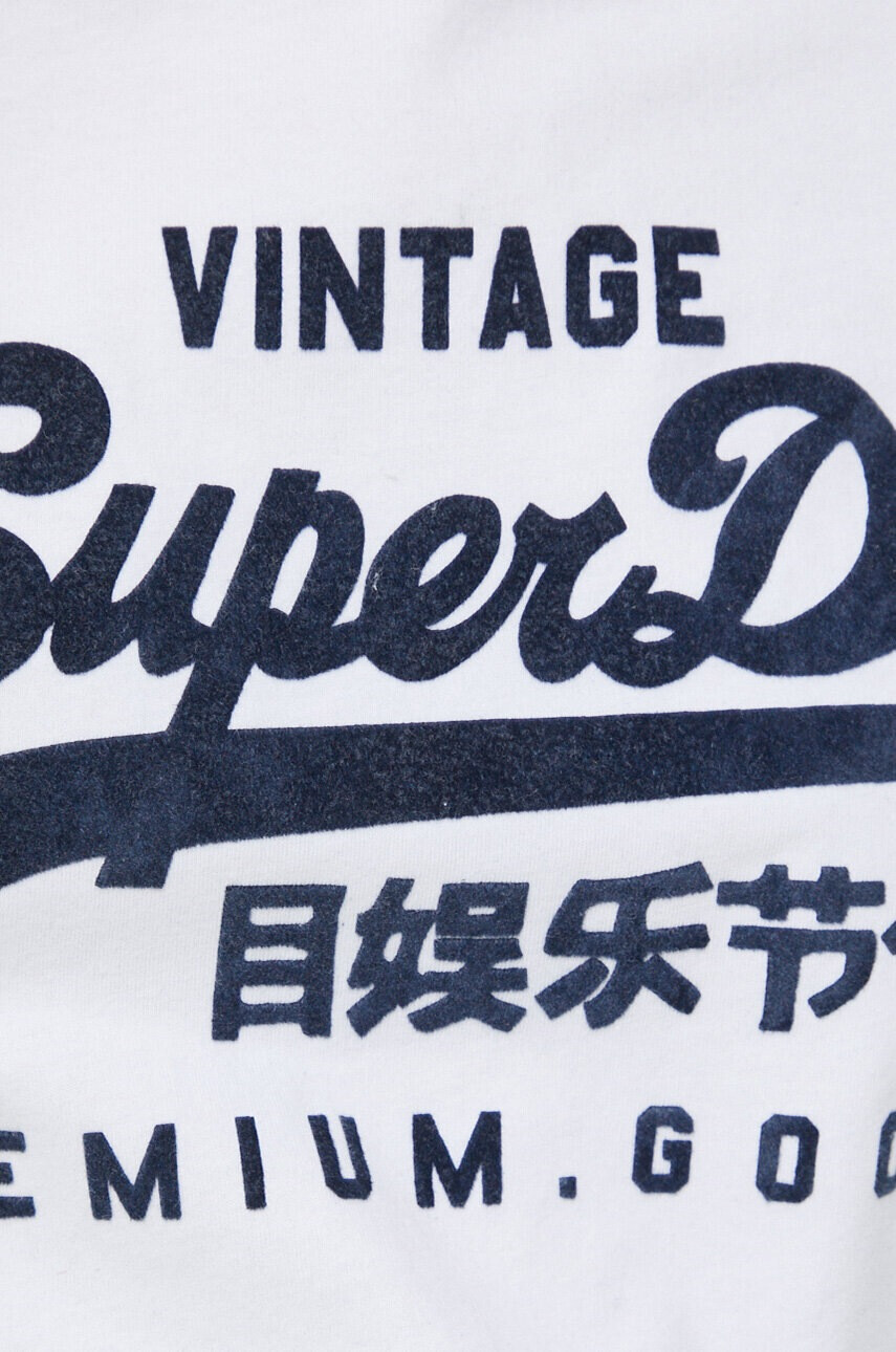 Superdry Памучна тениска в бяло - Pepit.bg