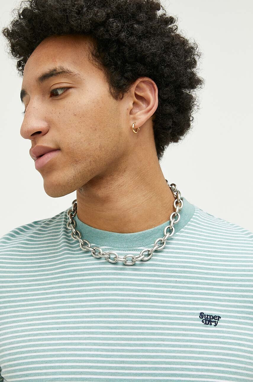 Superdry Памучна тениска в зелено - Pepit.bg