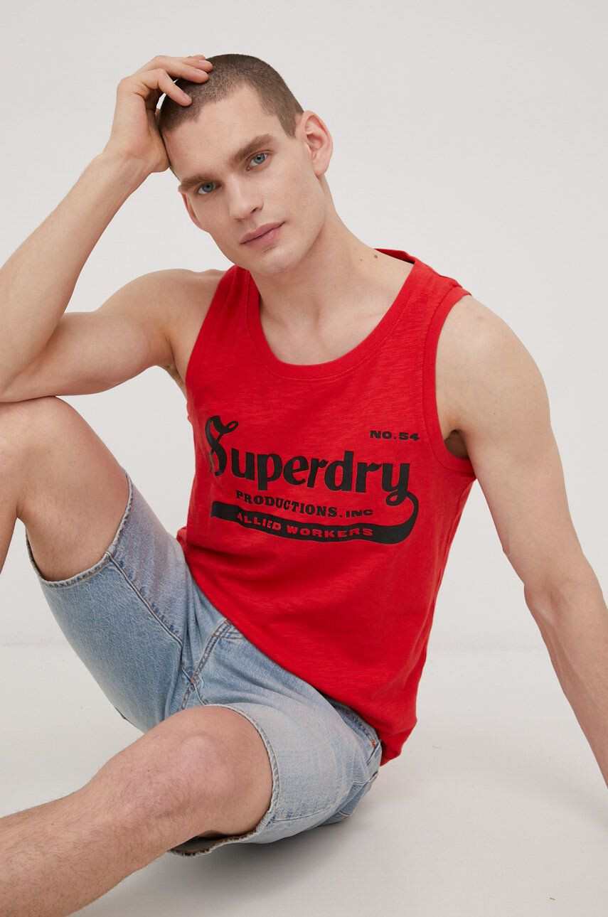 Superdry Памучна тениска в зелено - Pepit.bg