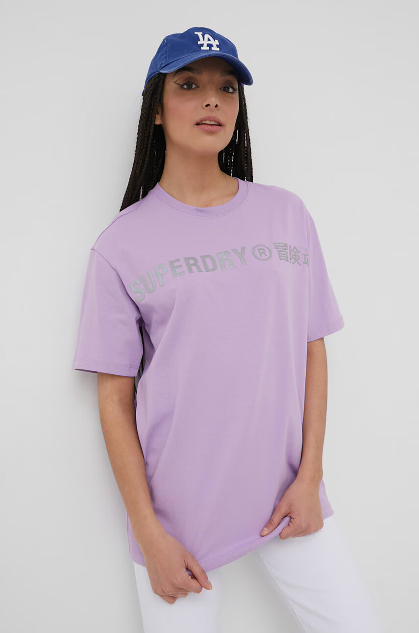 Superdry Памучна тениска - Pepit.bg