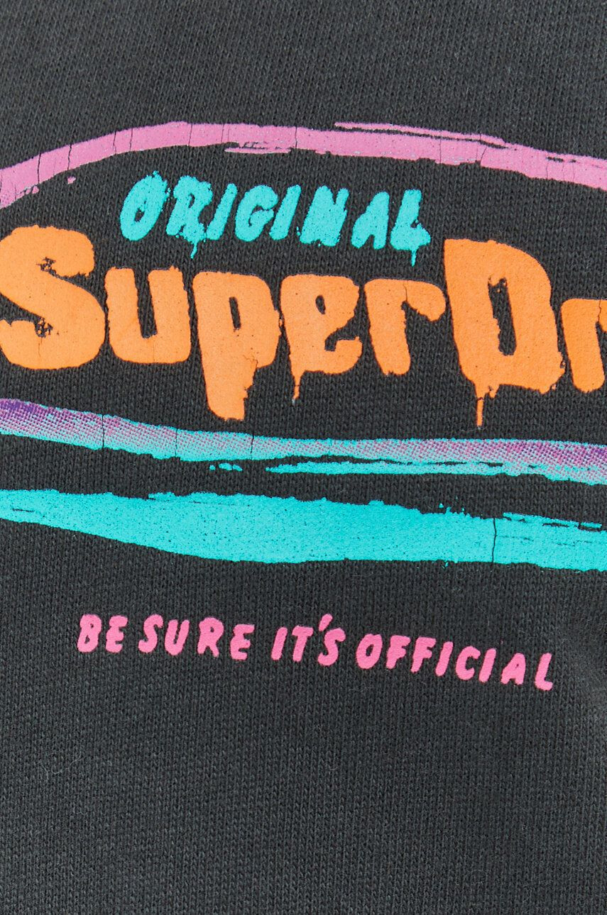 Superdry Памучна тениска в сиво - Pepit.bg