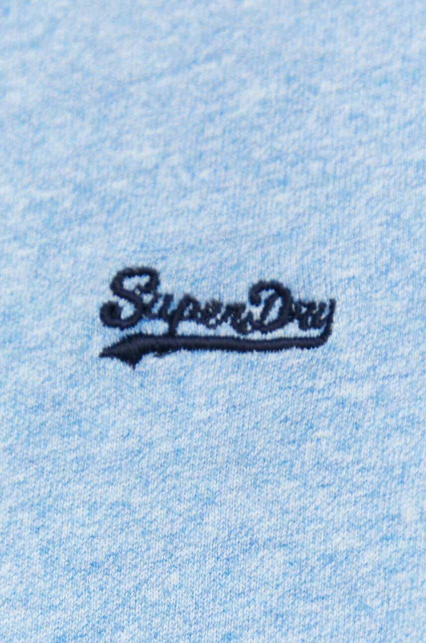 Superdry Памучна тениска в синьо меланж на - Pepit.bg