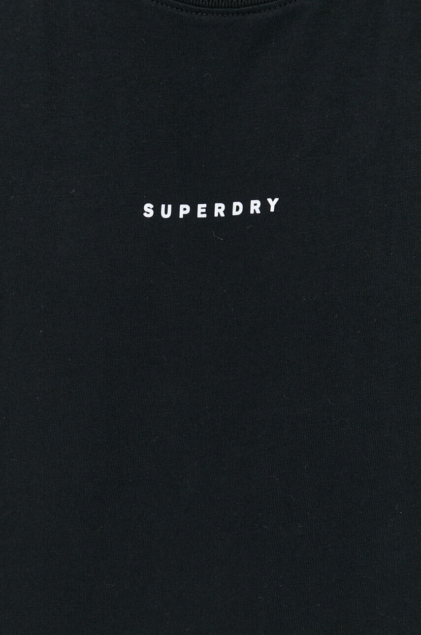 Superdry Памучна тениска в черно с принт - Pepit.bg