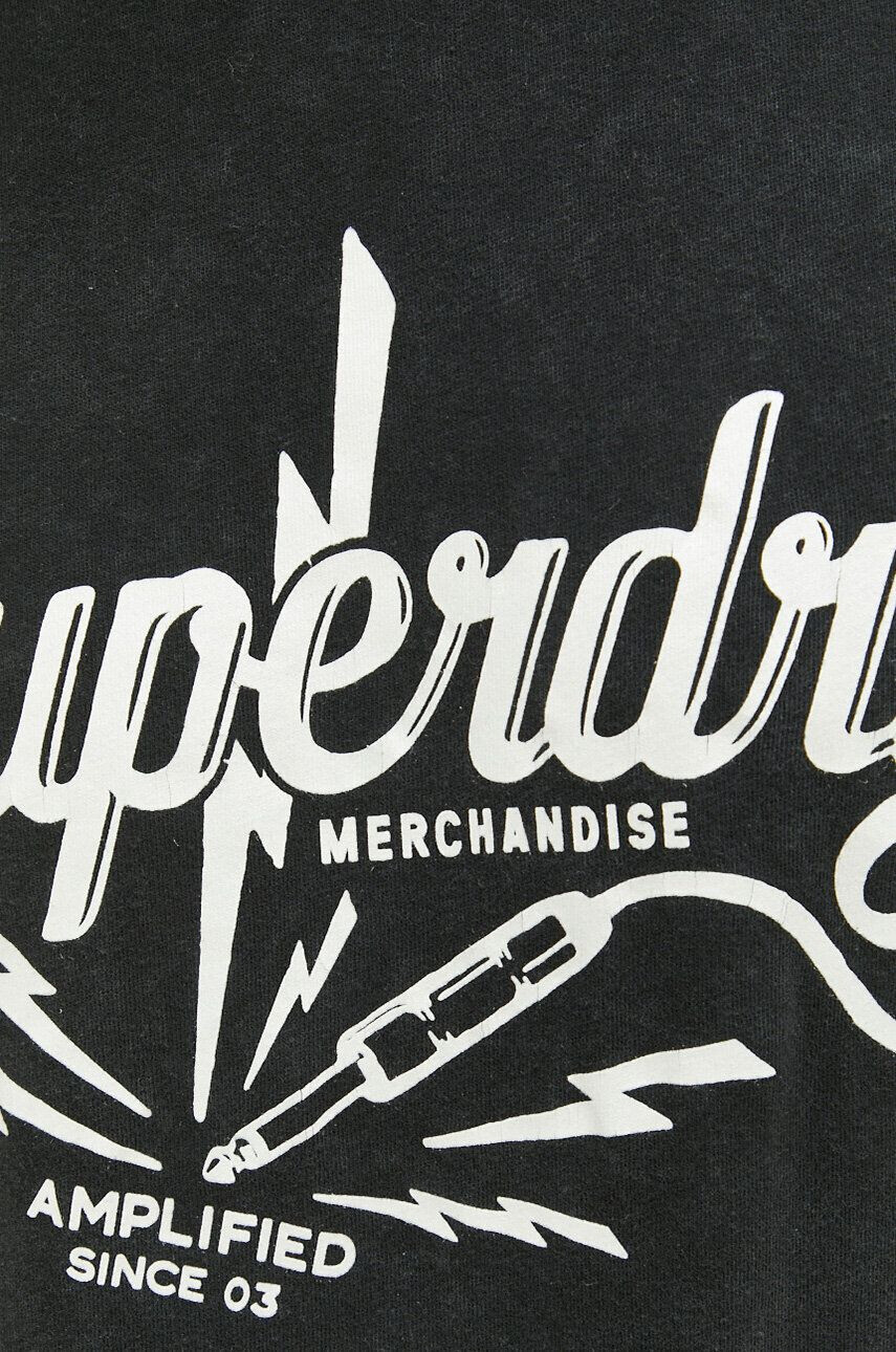 Superdry Памучна тениска в черно с принт - Pepit.bg