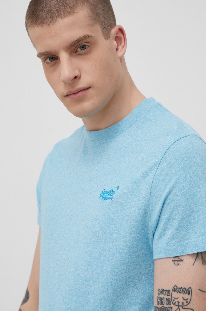 Superdry Памучна тениска с изчистен дизайн - Pepit.bg