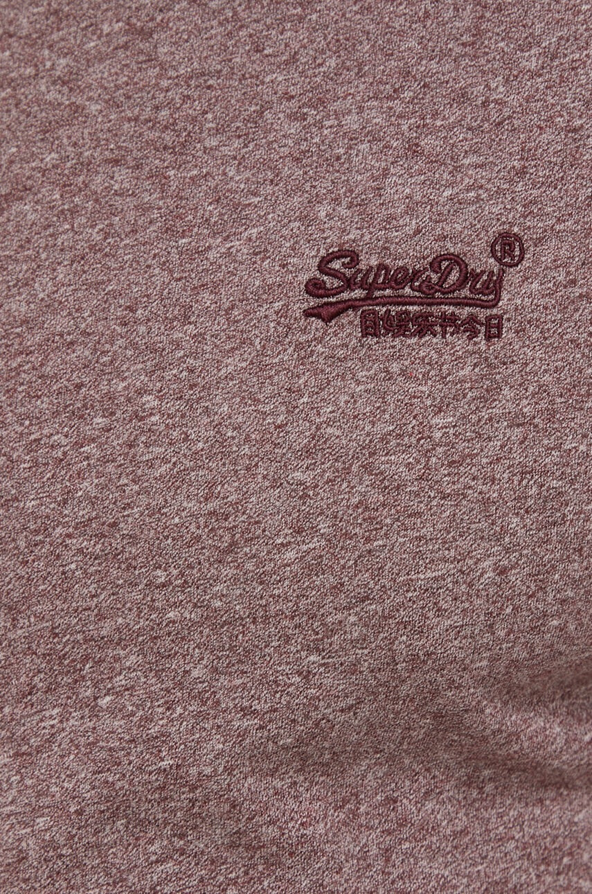Superdry Памучна тениска в меланж на лилаво - Pepit.bg