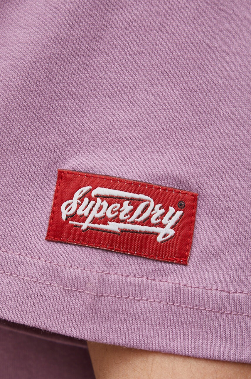 Superdry Памучна тениска с апликация - Pepit.bg