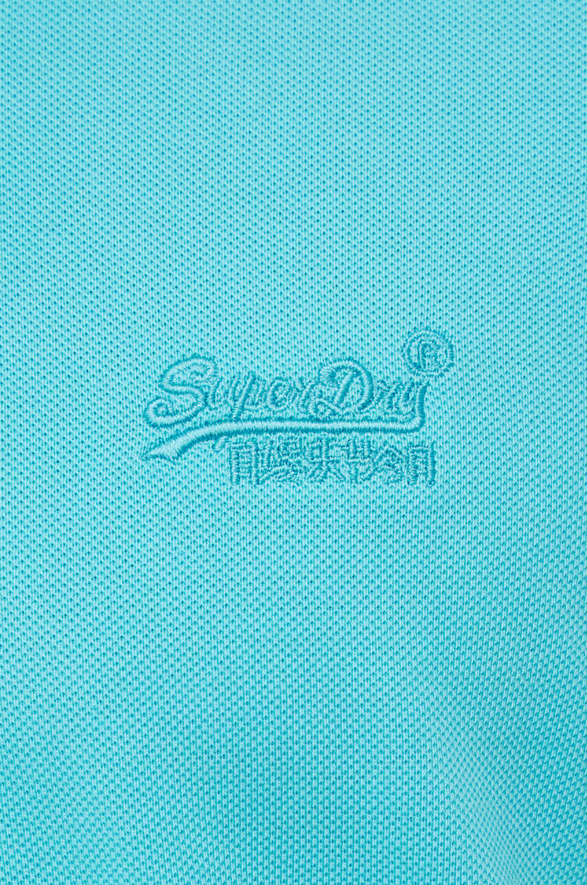 Superdry Памучна тениска с яка - Pepit.bg