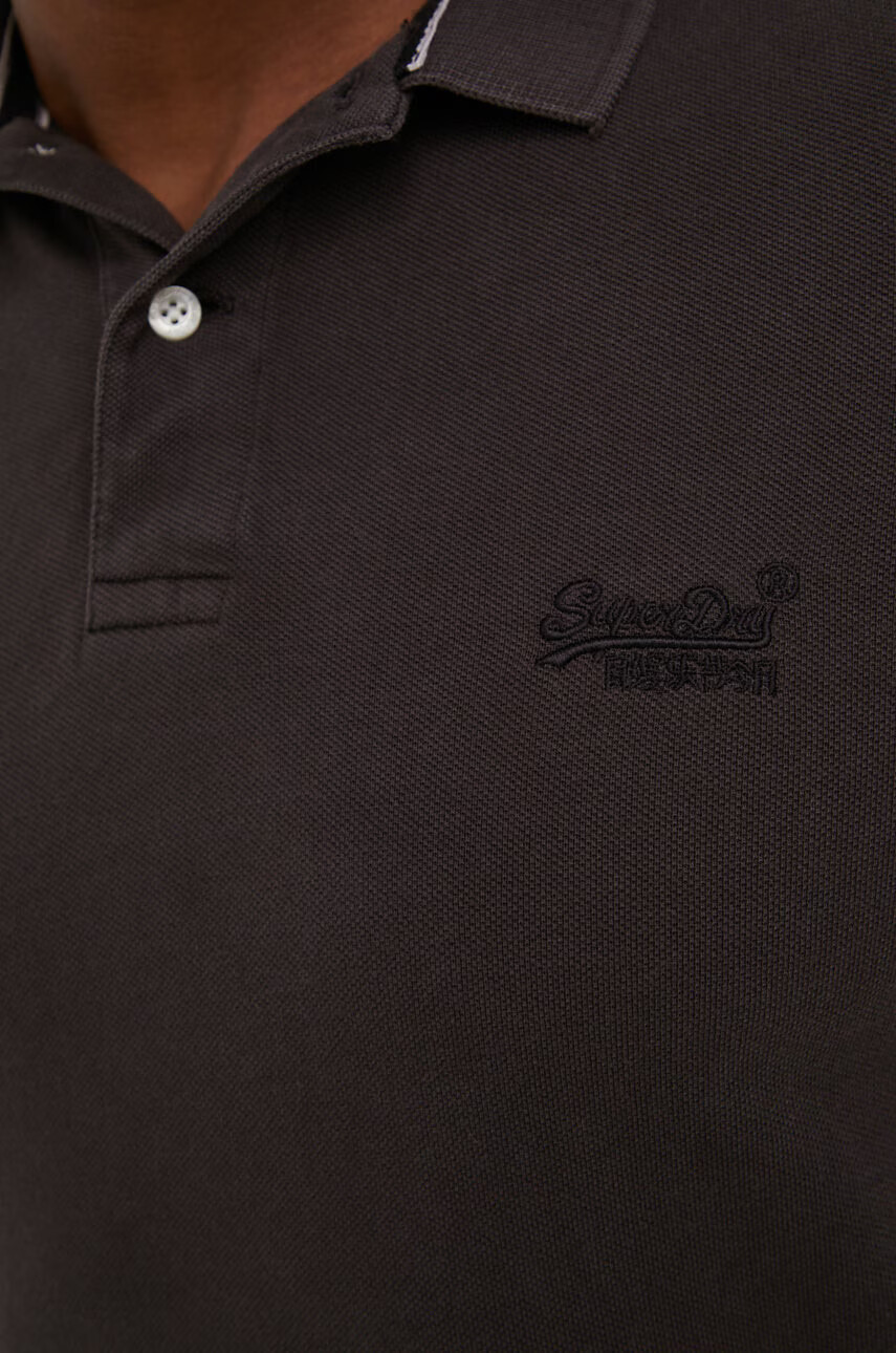 Superdry Памучна тениска с яка - Pepit.bg