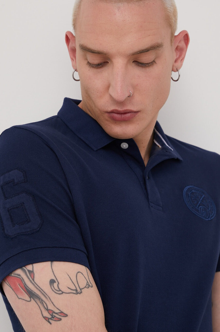 Superdry Памучна тениска с яка - Pepit.bg
