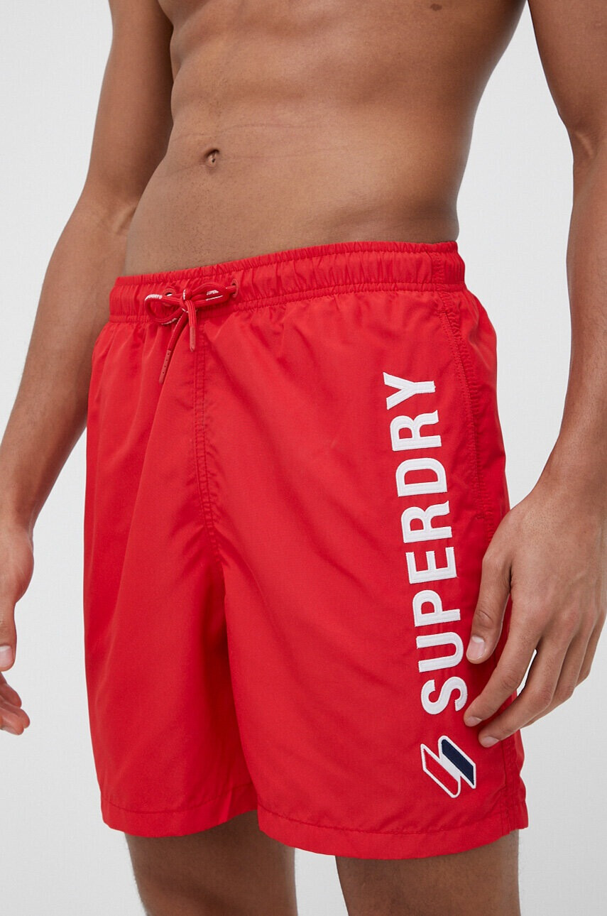 Superdry Плувни шорти в червено - Pepit.bg