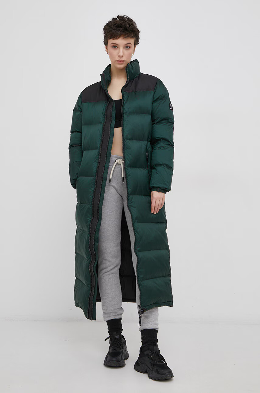 Superdry Пухено яке в зелено със зимна изолация - Pepit.bg