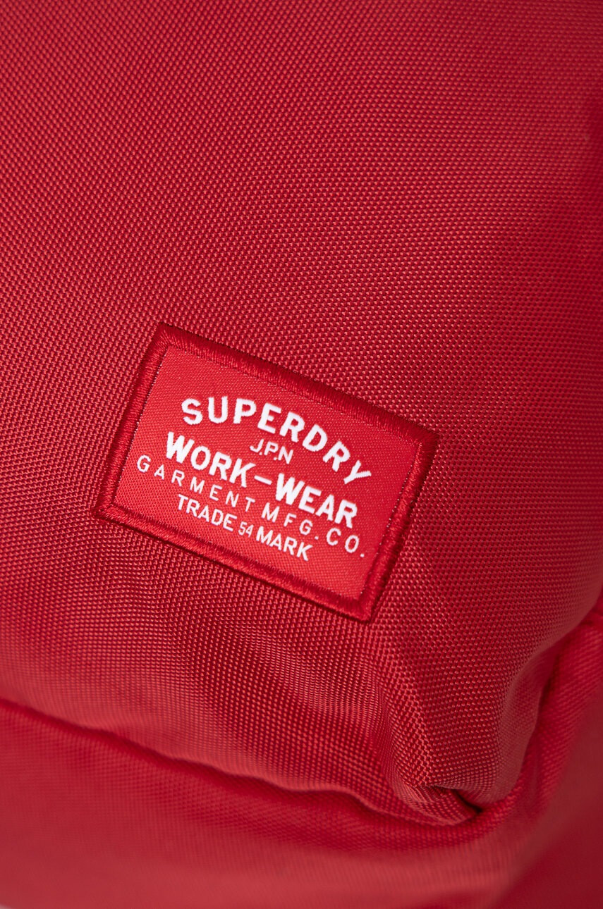 Superdry Раница в червено голям размер с изчистен дизайн - Pepit.bg