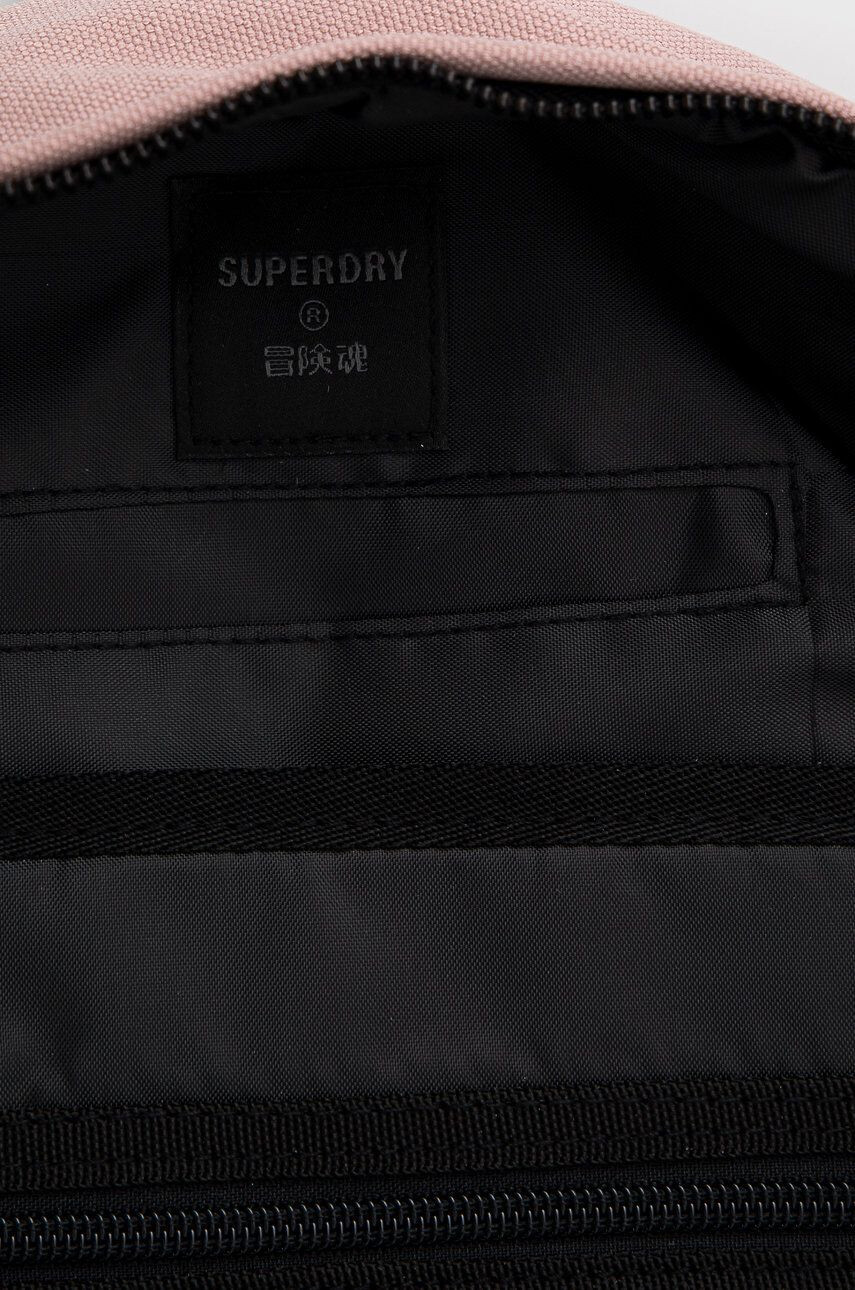 Superdry Раница мъжка в розово голям размер с изчистен дизайн - Pepit.bg