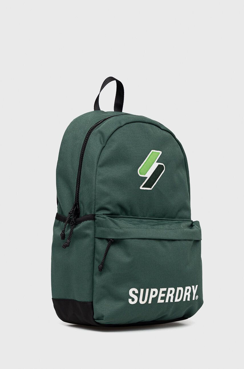 Superdry Раница мъжка в зелено голям размер с изчистен дизайн - Pepit.bg