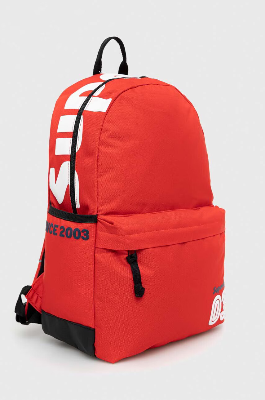 Superdry Раница в червено голям размер с принт - Pepit.bg