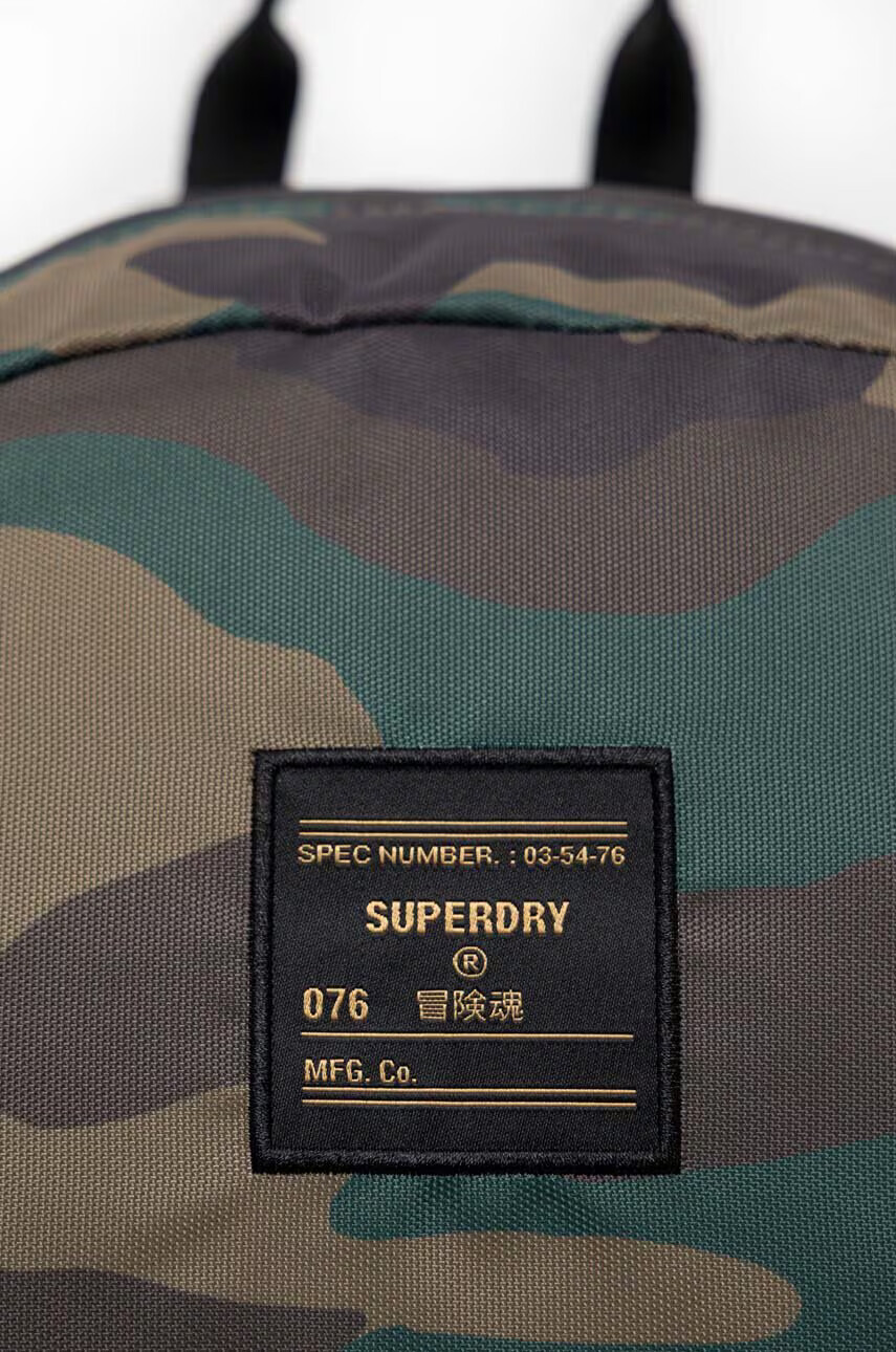 Superdry Раница в зелено голям размер с десен - Pepit.bg