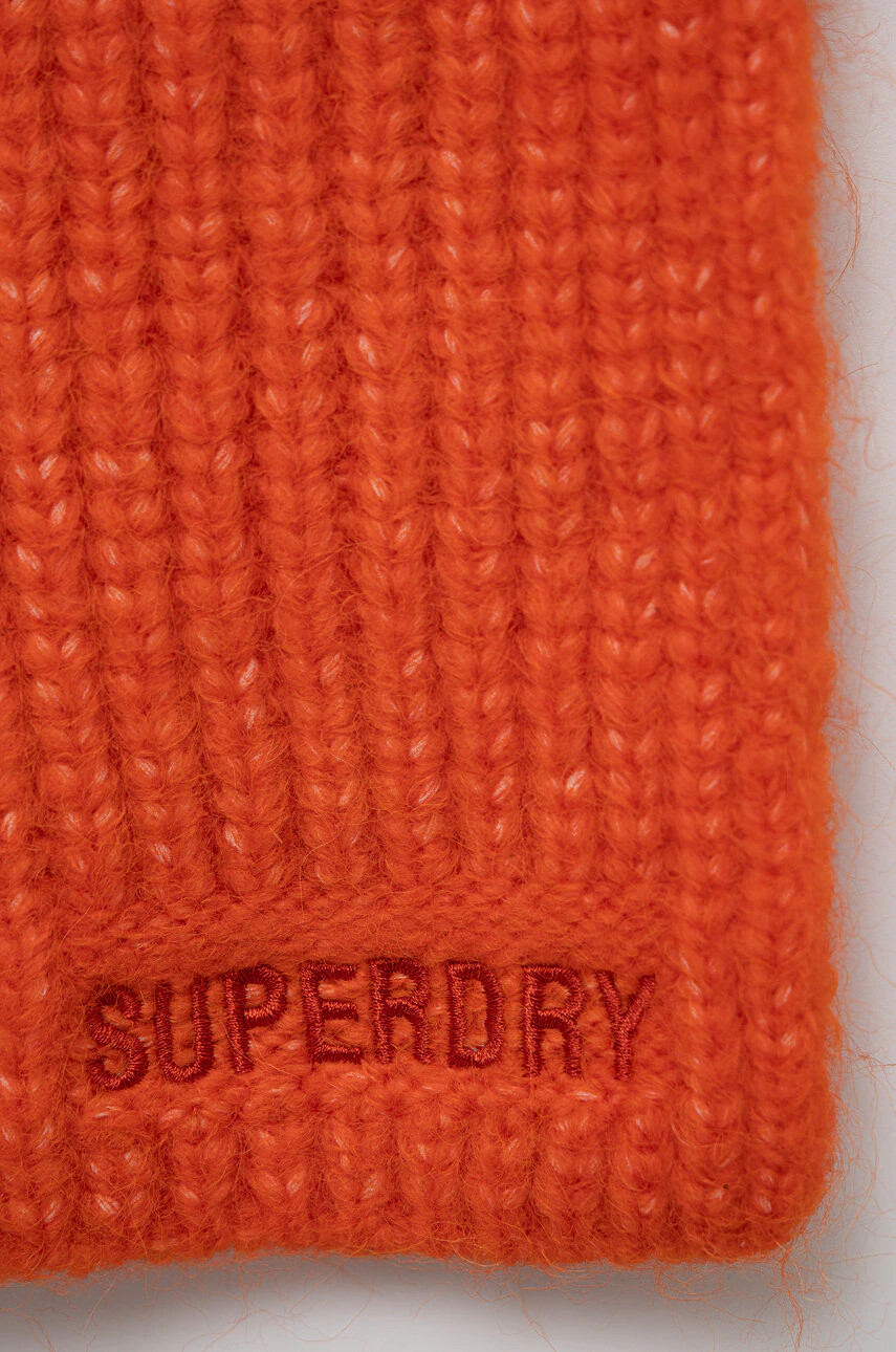 Superdry Шал с вълна в оранжево с изчистен дизайн - Pepit.bg
