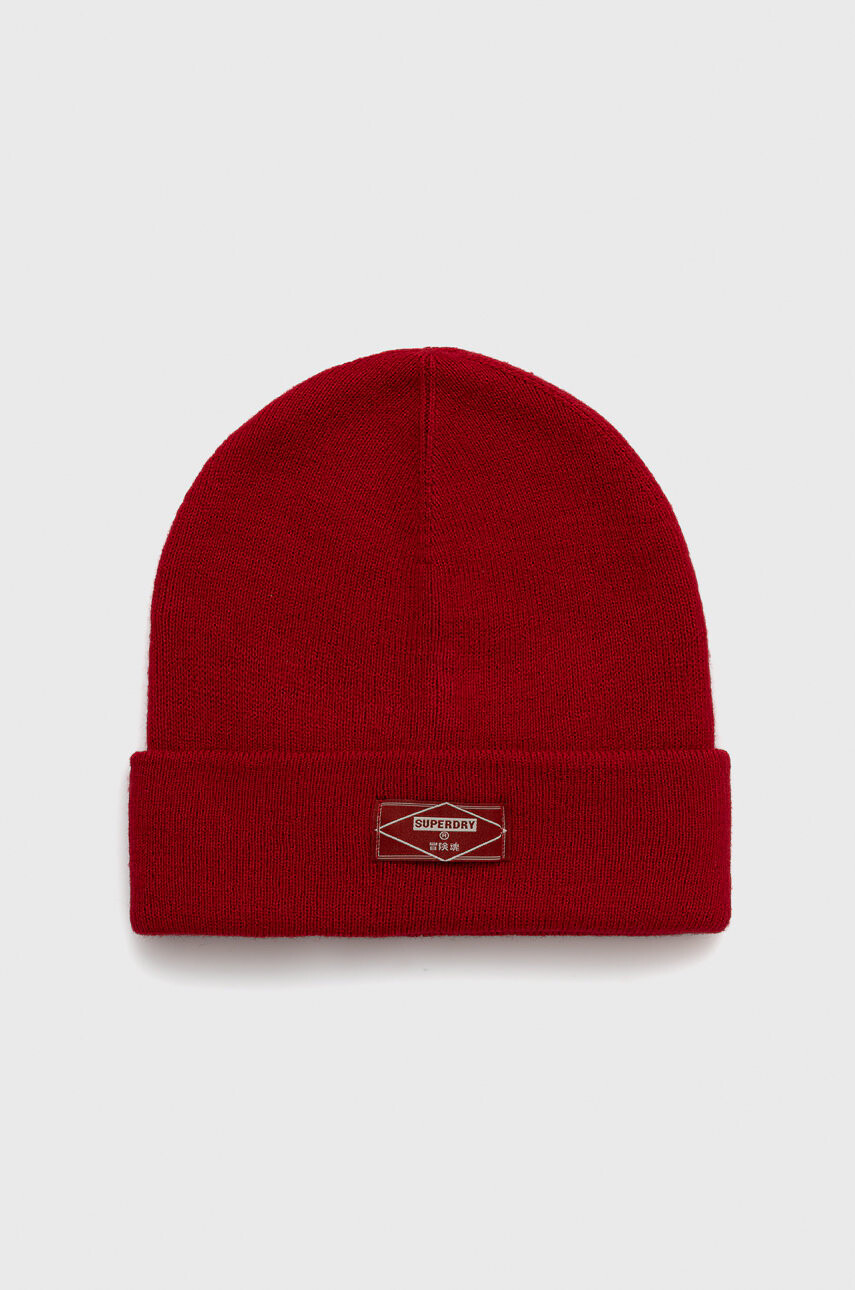 Superdry Шапка в червено - Pepit.bg