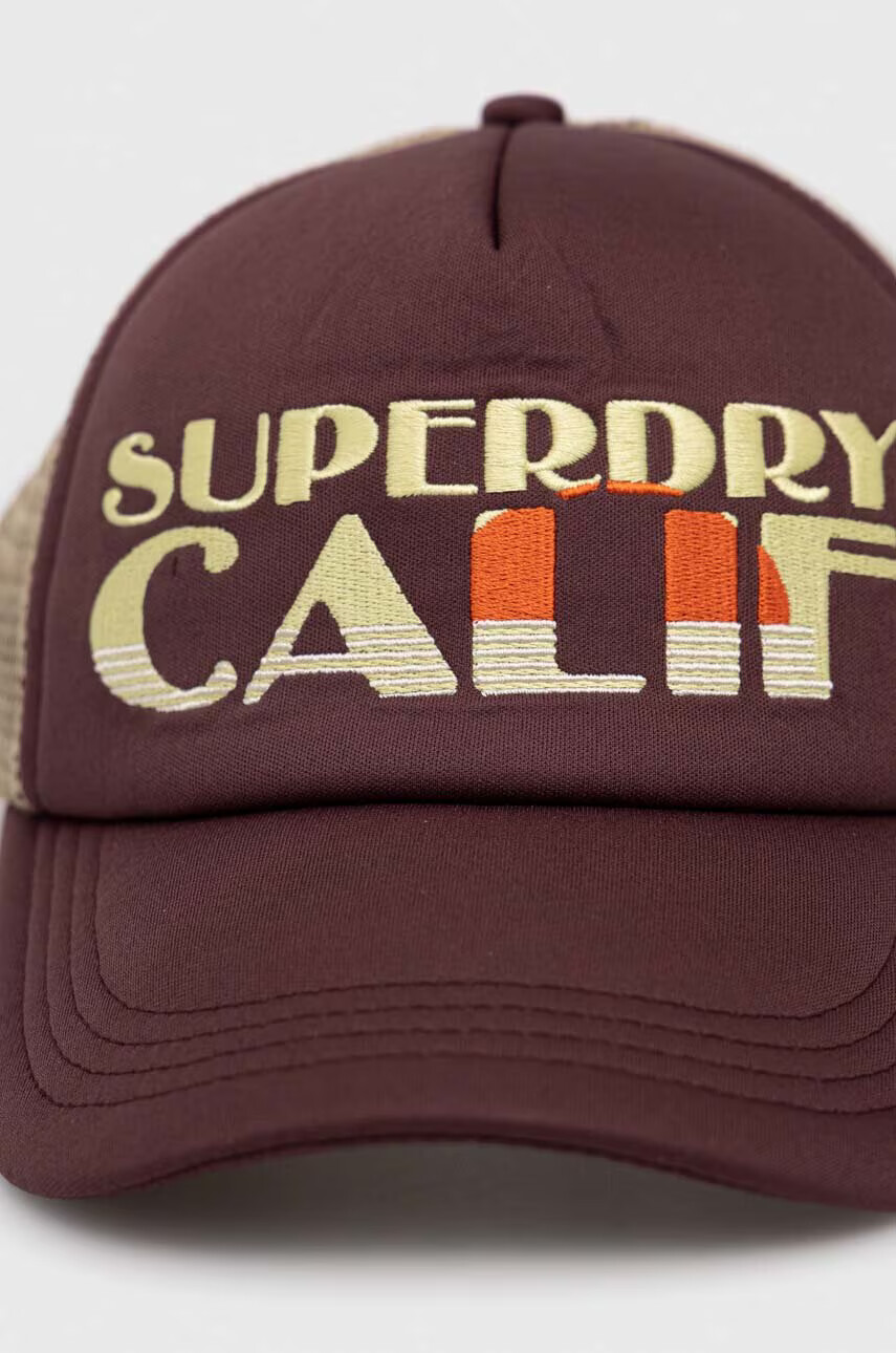 Superdry Шапка с козирка в кафяво с десен - Pepit.bg