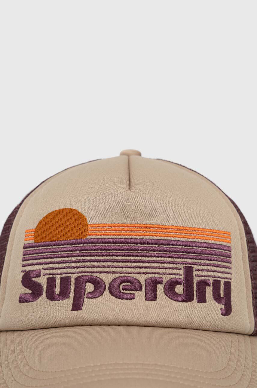 Superdry Шапка с козирка в кафяво с десен - Pepit.bg