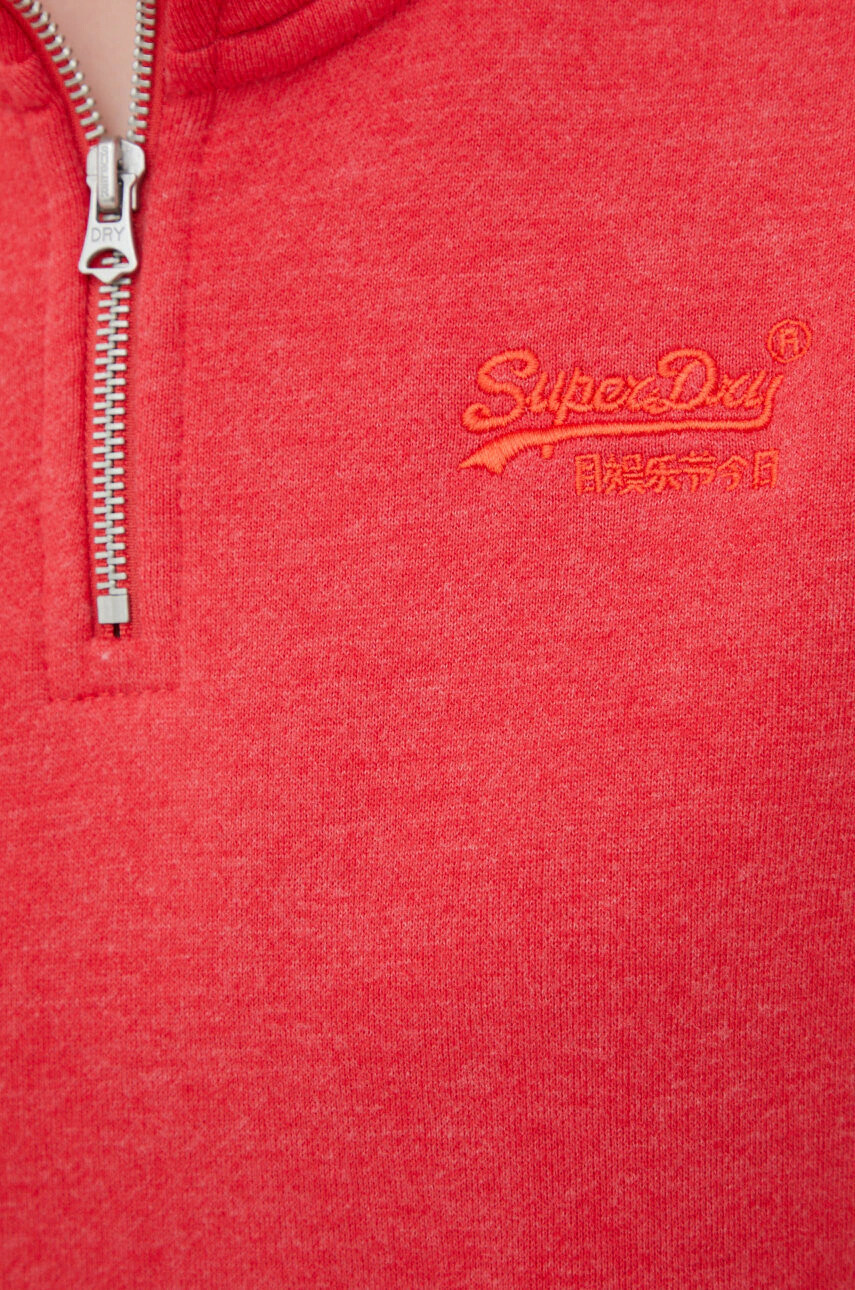 Superdry Суичър в червено с апликация - Pepit.bg
