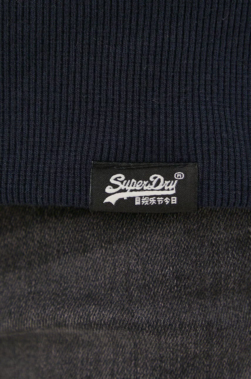 Superdry Суичър дамска в тъмносиньо с изчистен дизайн - Pepit.bg