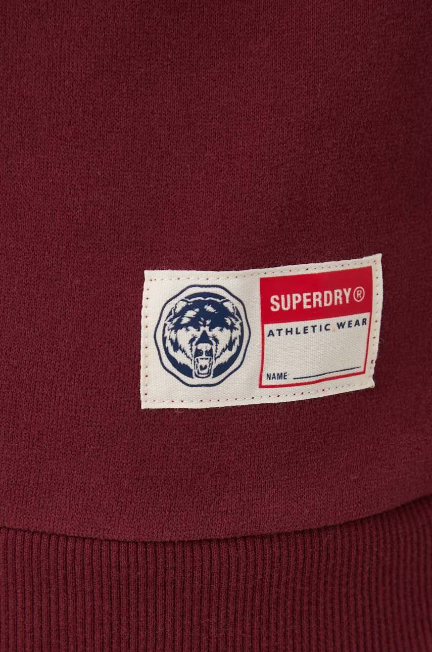 Superdry Суичър мъжка в бордо с принт - Pepit.bg