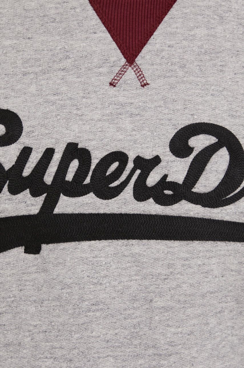 Superdry Суичър в сиво с апликация - Pepit.bg