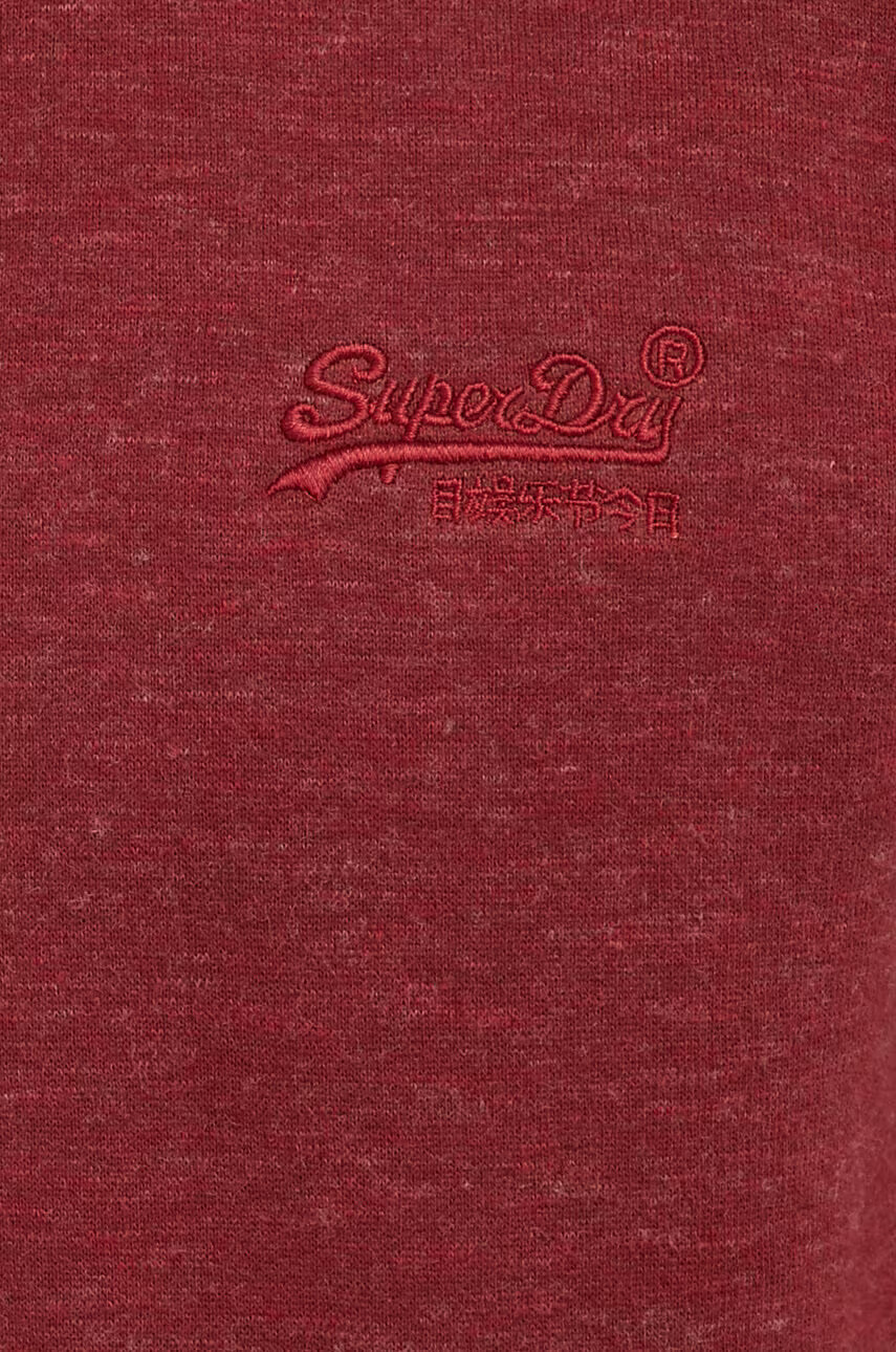 Superdry Суичър в бордо с изчистен дизайн - Pepit.bg