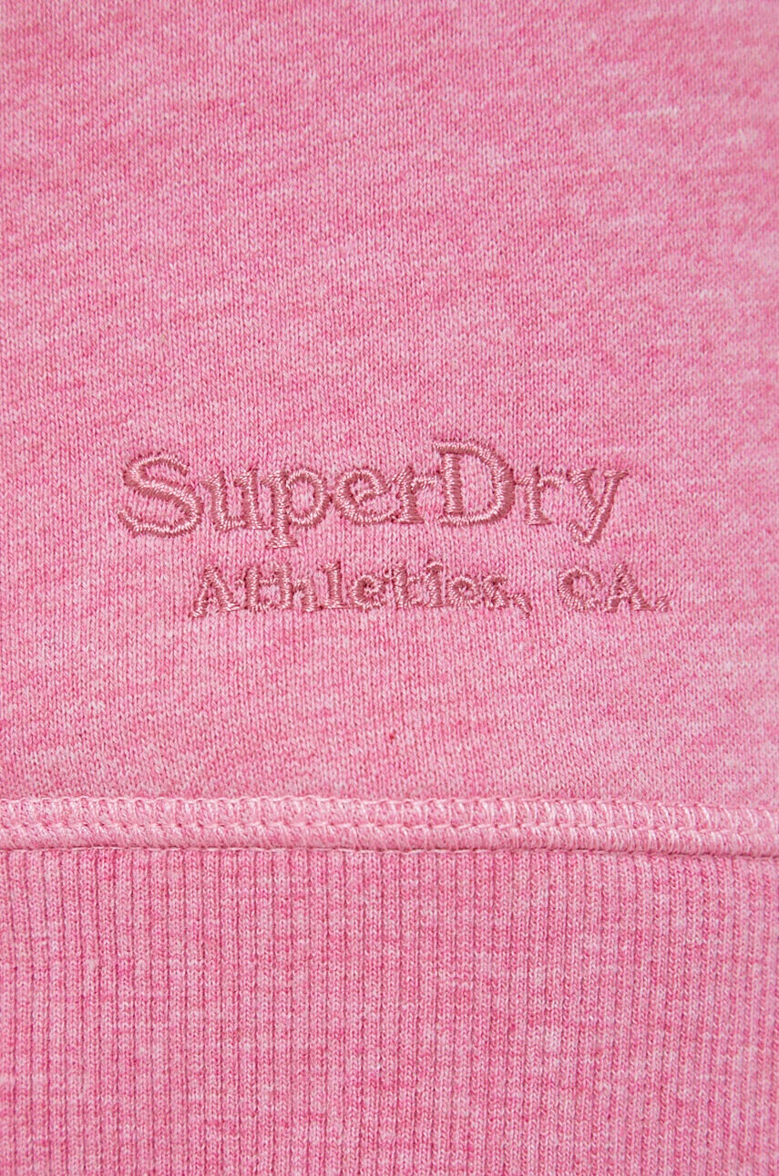 Superdry Суичър в розово меланж на - Pepit.bg