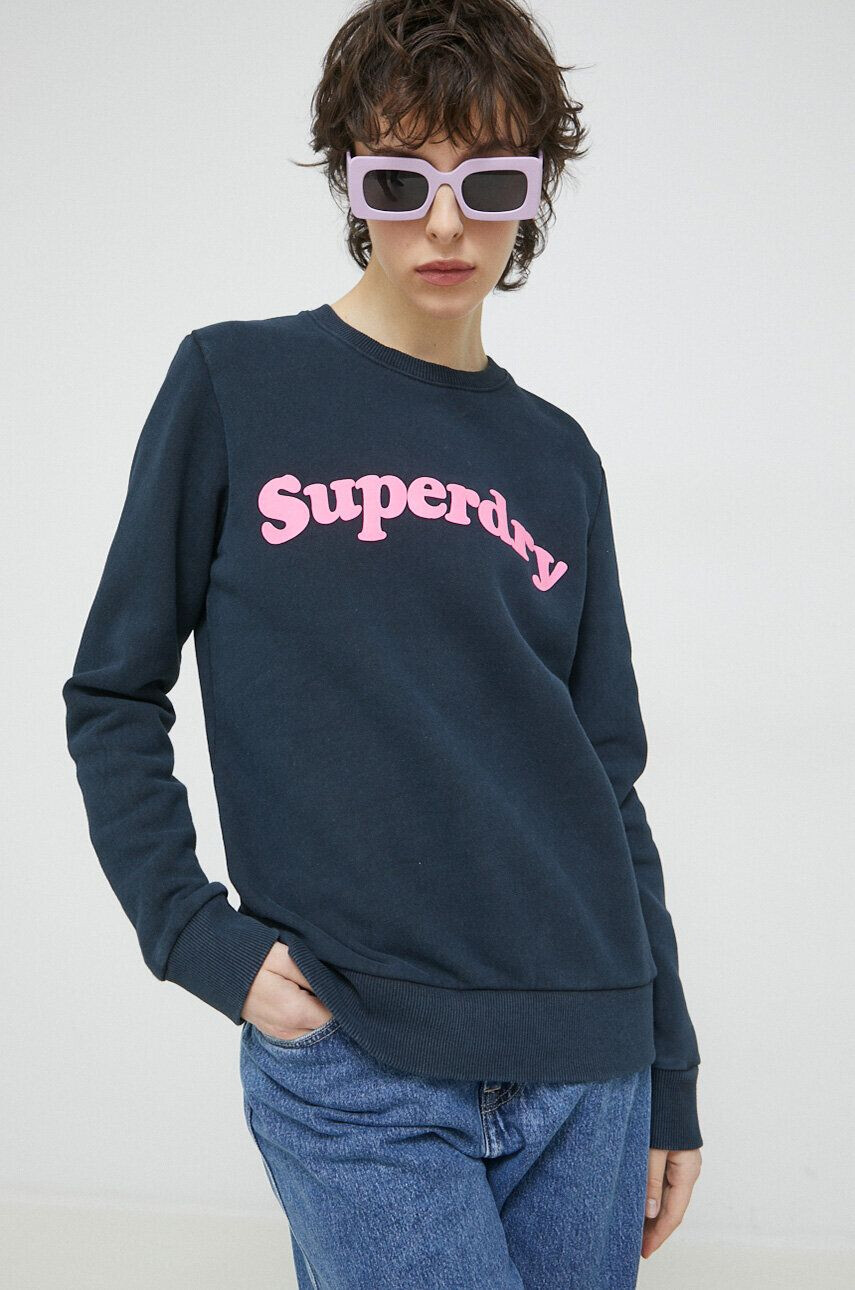 Superdry Суичър в бордо с качулка с изчистен дизайн - Pepit.bg