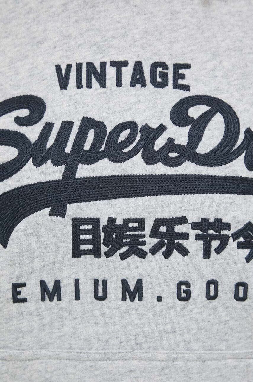 Superdry Суичър в сиво с качулка с апликация - Pepit.bg