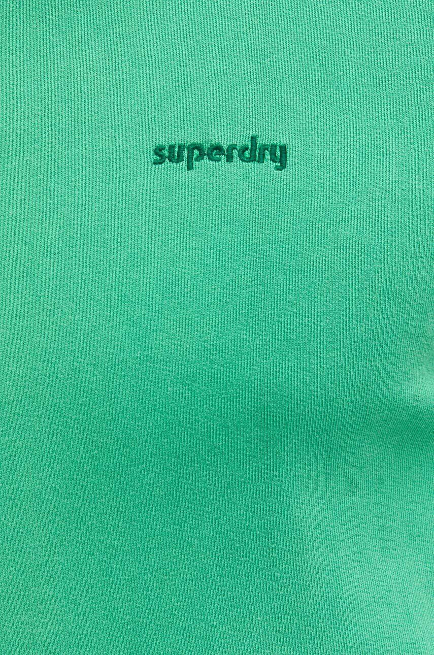 Superdry Суичър в зелено с качулка с изчистен дизайн - Pepit.bg