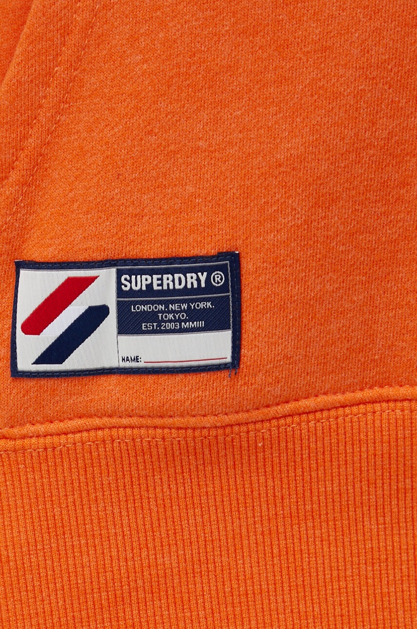 Superdry Суичър дамски в оранжево с апликация - Pepit.bg
