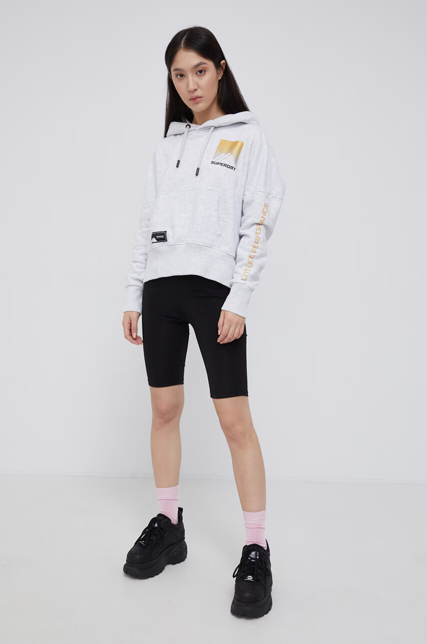 Superdry Суичър в сиво меланж на - Pepit.bg