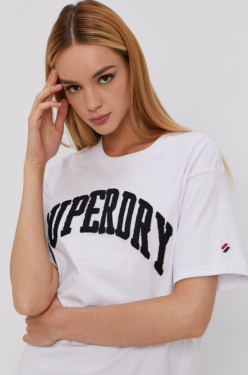 Superdry Тениска дамска в сиво - Pepit.bg