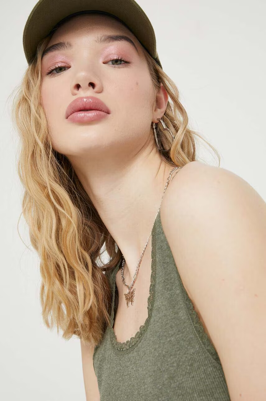 Superdry Топ дамски в зелено - Pepit.bg