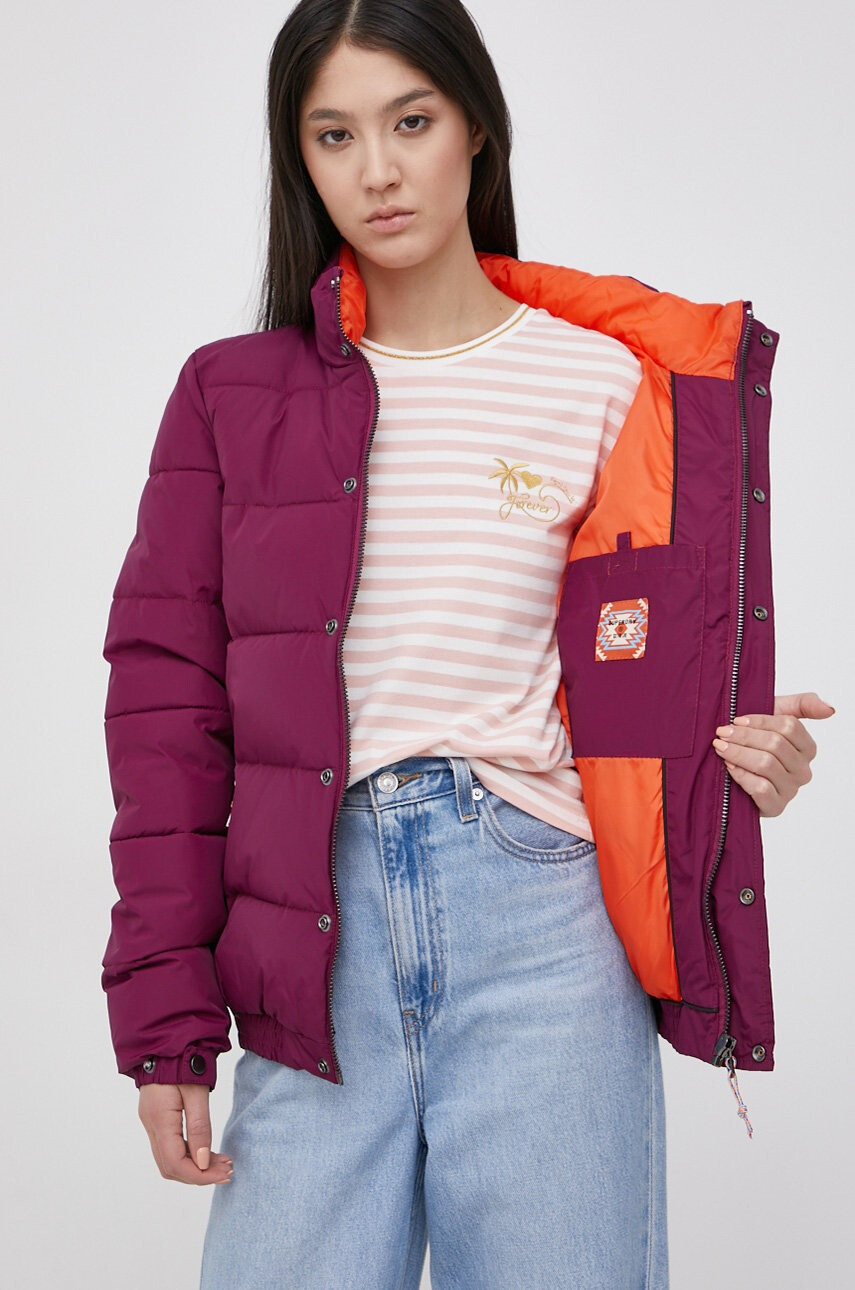 Superdry Яке дамско в бордо със зимна изолация - Pepit.bg