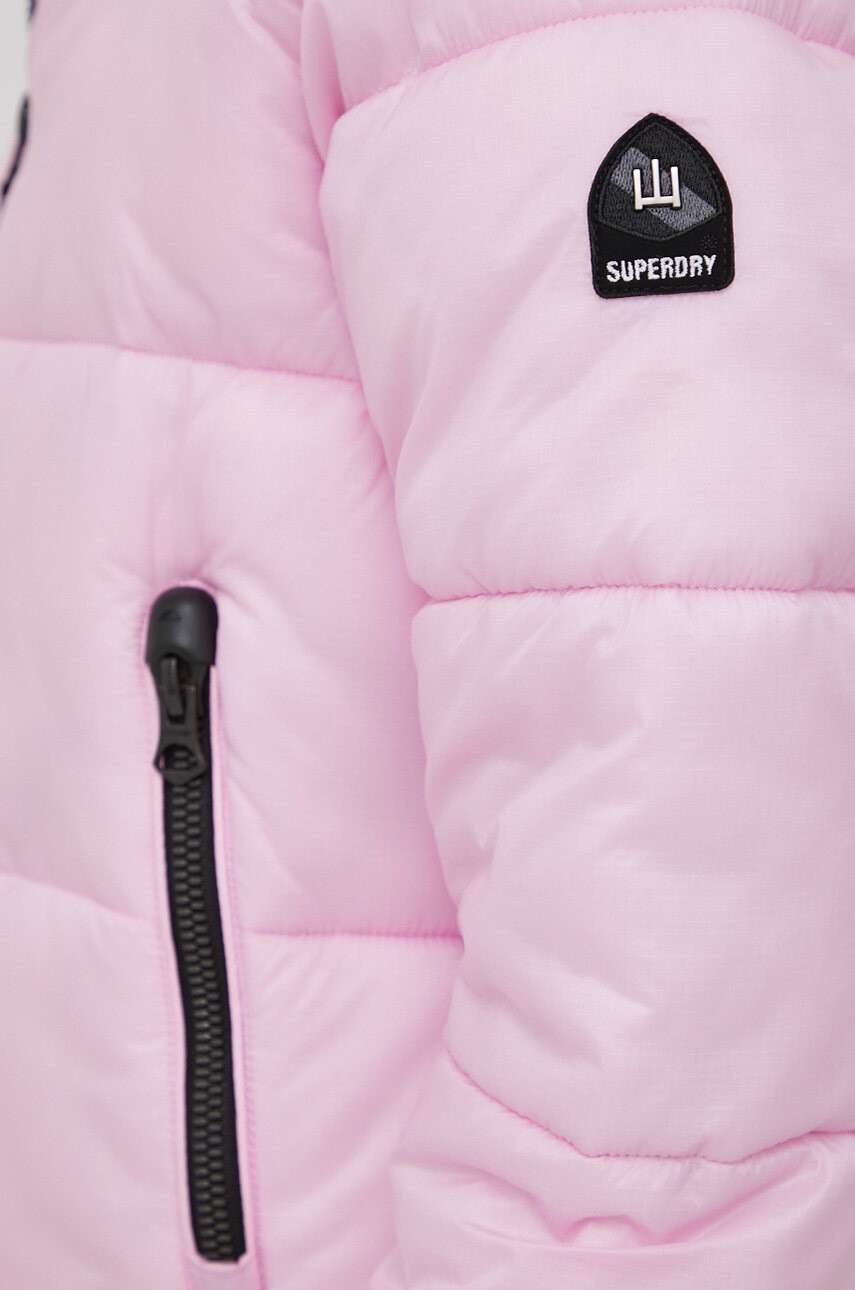 Superdry Яке дамско в розово със зимна изолация - Pepit.bg