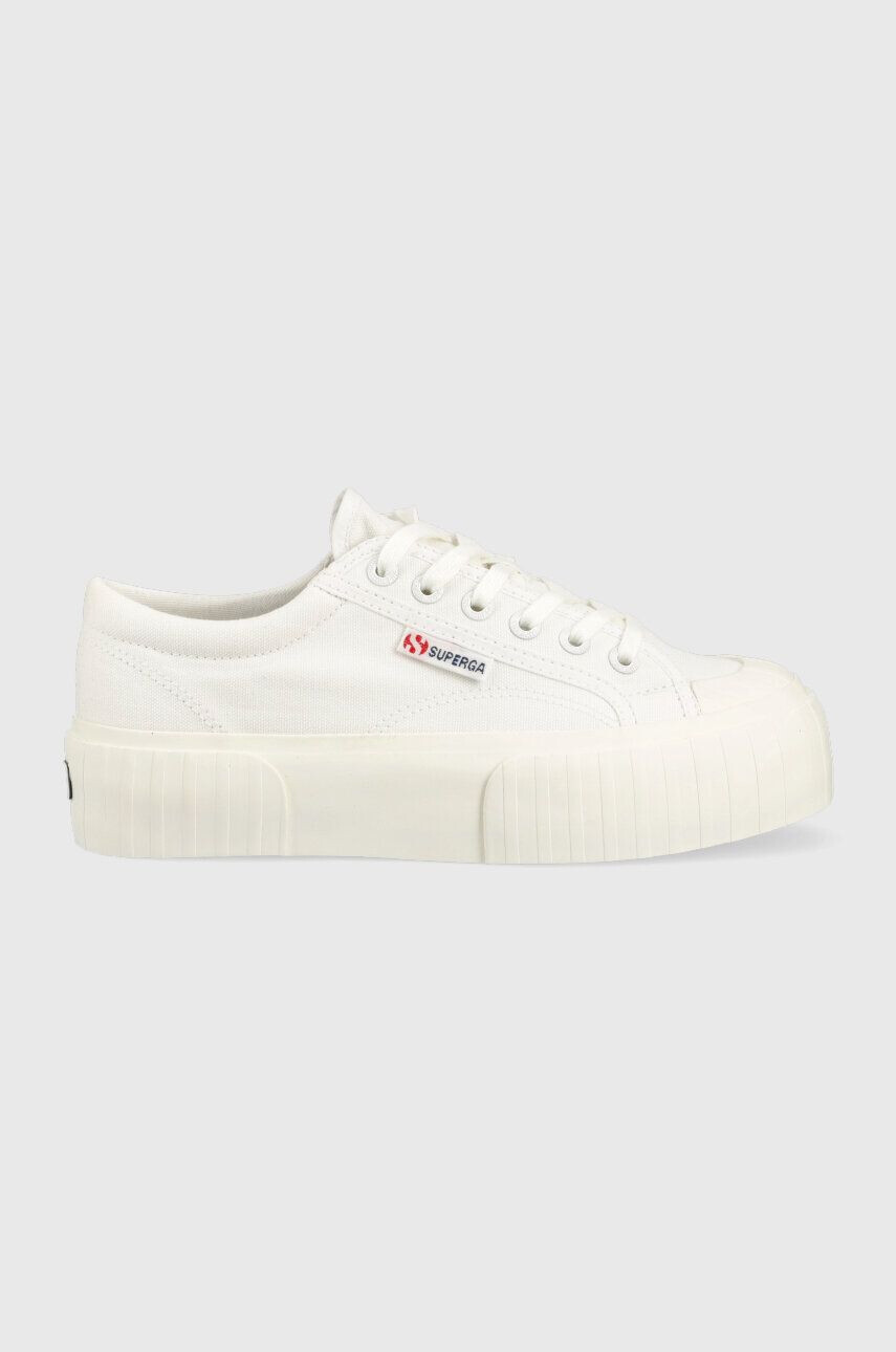 Superga Ниски кецове 2631 STRIPE PLATFORM в бяло S5111SW - Pepit.bg