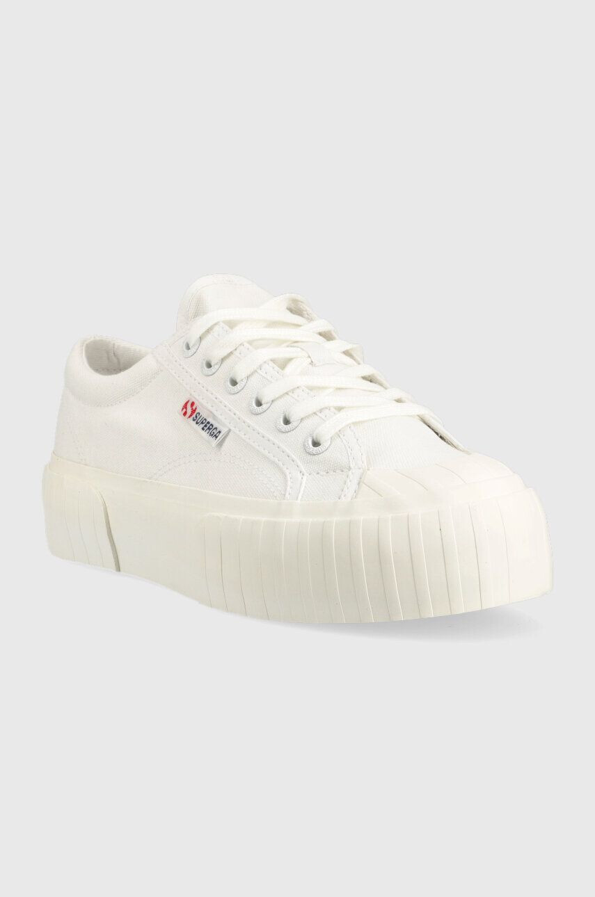 Superga Ниски кецове 2631 STRIPE PLATFORM в бяло S5111SW - Pepit.bg